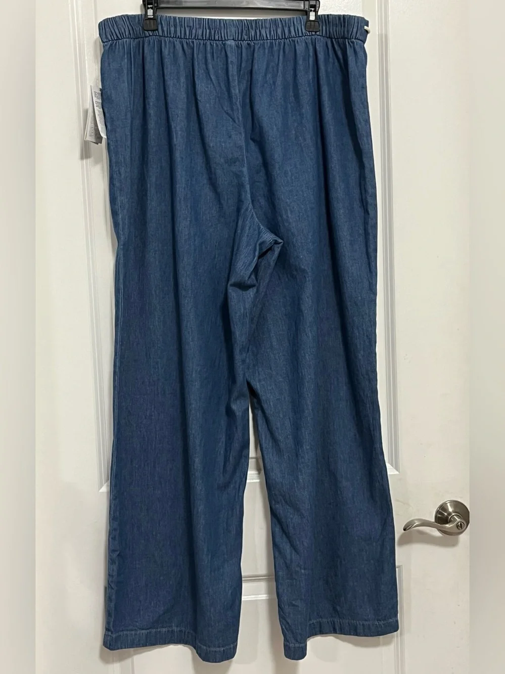 NWT Michael Kors Wide Leg Chambray Drawstring Pants XL